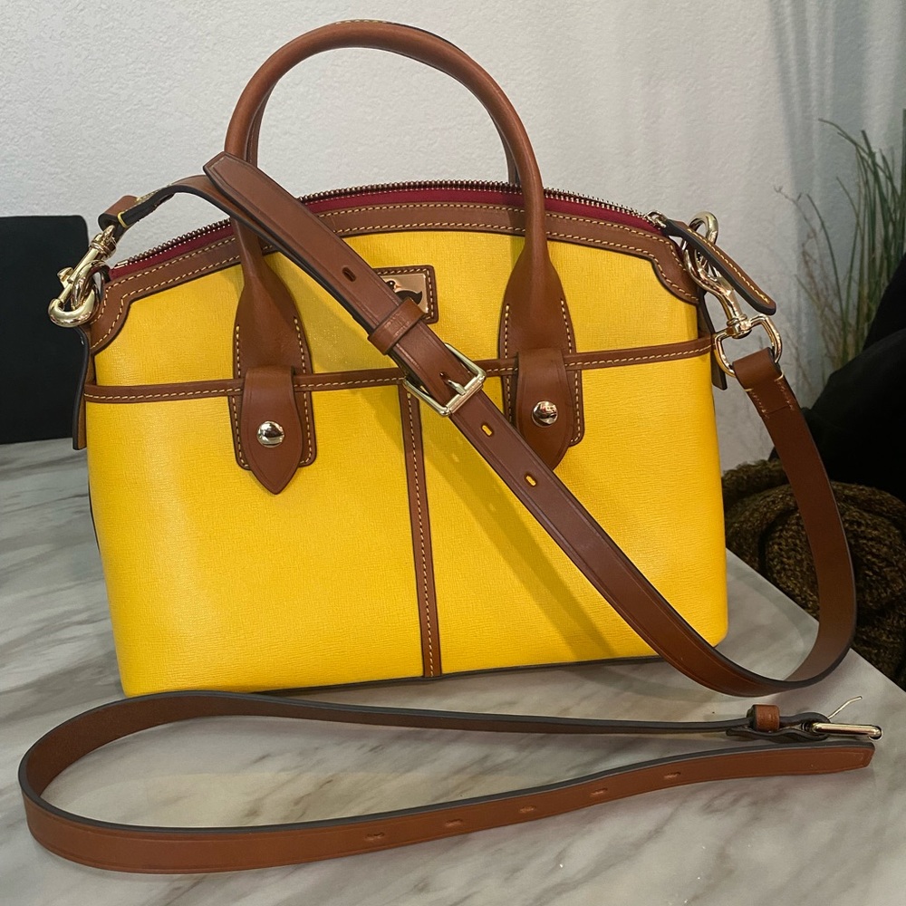 Dooney & Bourke Yellow and Brown Satchel